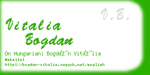 vitalia bogdan business card